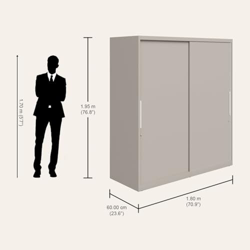 Image of Interio by Godrej Slide N Store XL 2-Door Steel Wardrobe