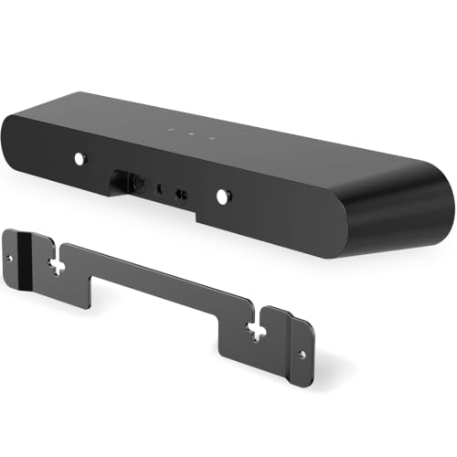 Yibracki Soundbar Wall Mount for Sonos Ray Mount Under or Above TV Hidden Floating Bracket Sound bar Mount Bracket for Sonos Ray Wall Mount Heavy Duty Steel Support Mount Hardware Includ Black