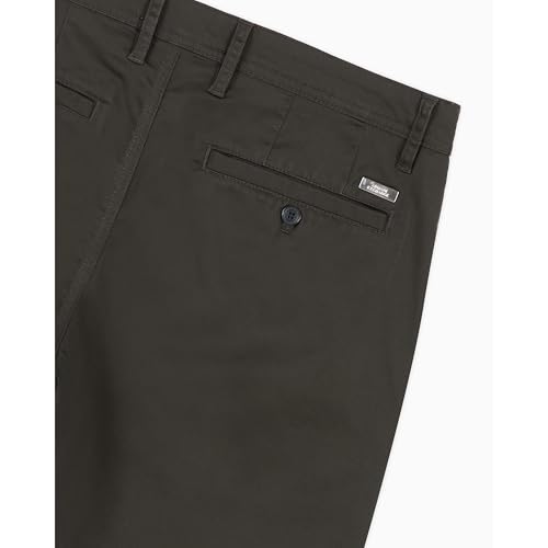 Armani Exchange Men's Slim Fit Stretch Cotton Poly Satin Trouser2