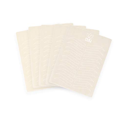 PMU Products Premium Microblading Practice Skin Double-Sided | Professional Realistic Hairstroke Tattoo Latex | Special Eyebrow Designs For Cosmetic Tattooing (White - 5) - Thumbnail 2