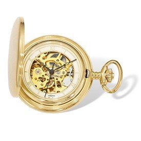 Swingtime Gold-finish Brass Mechanical 42mm Pocket Watch XWA4665