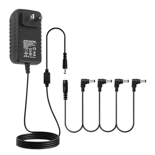 STRICH SPA-10 Adaptateur d'alimentation pour pédale de Guitare (1000 mA - 1 A) CA CC 9 V négative, 4 Voies Câble Daisy Chain Adaptateur d'alimentation pour...