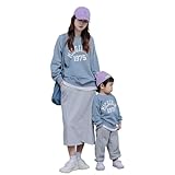 ジュタオピン 親子ペアルック 親子コーデ 赤ちゃん tシャツ ペアルック 親子 リンクコーデ 親子セット 親子ペア お揃い ブランド ロンパース 親子お揃いコーデ トレーナー mka7w374-bl-lty-66