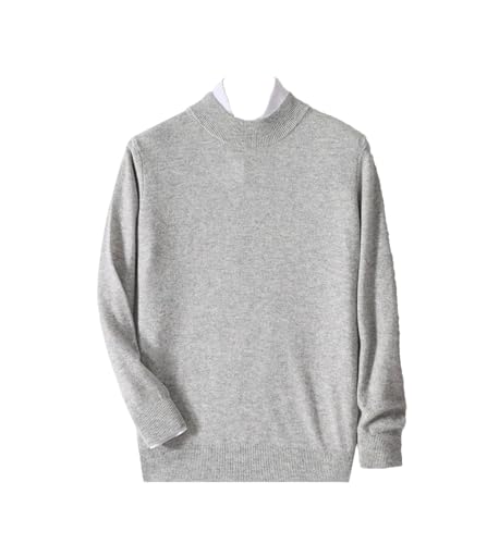 Men Merino Wool Sweater Spring Autumn Half High Collar Pullovers Sweater Long Sleeve Soft Knit Tops