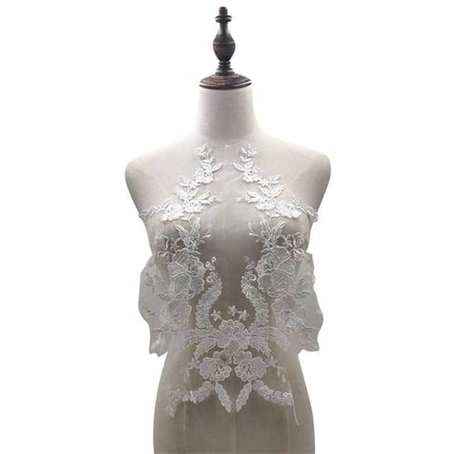 ポリエステル刺繍の花のアップリケ女性用ドレスの手作りのウェディングドレス装飾ポリエステル刺繍ブライダルブローチ