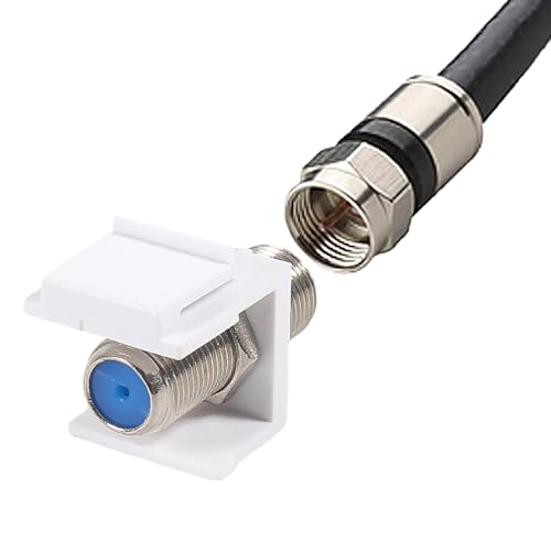 20 conectores coaxiales Keystone RG6 hembra a hembra miniatura 3