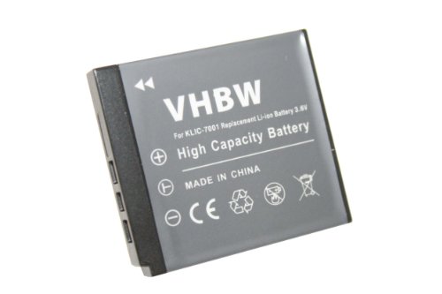 Tecnologia: Li-Ion vhbw Batteria 480mAh (3.6V) compatibile con Kodak EasyShare M1073 IS, M753 Zoom, M853 Zoom sostituisce Klic-7001, DLi-213, VG0376122100001.