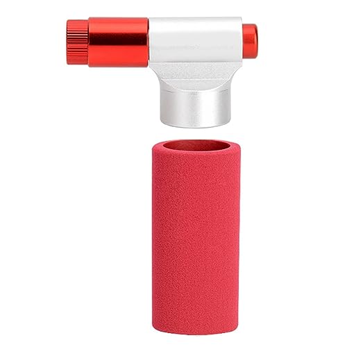 Qusedwey Bomba de Bicicleta de CO2 para Bicicleta Inflador Tipo AleacióN de Aluminio Cabezal de Bomba de Ciclismo Mini Bomba de Bicicleta Compatible con VáLvula Schrader