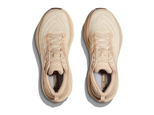 Hoka Men's Bondi 8 Sneaker, Shifting Sand/Vanilla, 132