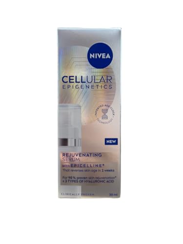 NIVEA CELLULAR Epigenetics Sérum rajeunissant avec EPICELLINE, réinitialise l'âge de la peau en 2 semaines, soin du visage révolutionnaire avec 3 types d'acide hyaluronique (30 ml)