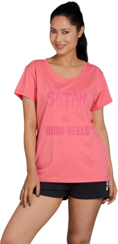 Image of Go Devil Women's Casual Printed Round Neck Oversized Stylish T Shirt