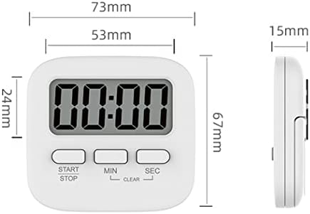 Kitchen Timer, INRIGOROUS Digital Kitchen Timer, Strong Magnet, Count-Up & Count Down, Stopwatch Timer With Mute Mode, Loud Alarm, Big Digit, Back Stand, Hanging Hole for Cooking, Kids, Teacher