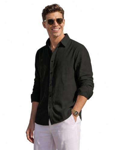 Image of NexaFlair Man's Casual | Formal | Linen| Cotton | Regular Wear Collared | Fit Shirt for Men