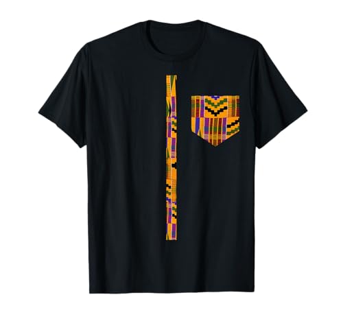 African Print Dashiki for Men Traditional African Kente T-Shirt Small