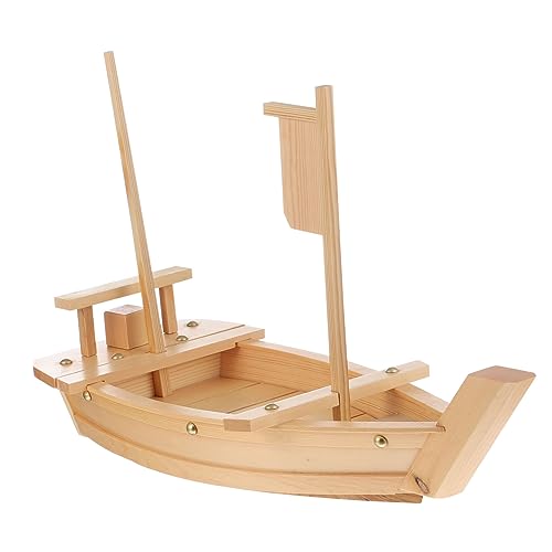 OFFSCH Piatto a Forma Di Barca Per Sushi e Sashimi 50cm in Legno Alimentare Vassoio Per Alimenti in Stile Giapponese Per Ristoranti Buffet e Catering