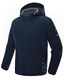 【Softshell Technologie 】33,000ft softshell Jacke herren wasserdicht atmungsaktiv. Softshell Outdoorjacke bestehen aus schnell trocknenden, leichten und atmungsaktiven Stoffen. Die Oberflächenschicht aus dreistufigem wasserdichtem Behandlungsgewebe verhindert effektiv das Eindringen der Wassermoleküle.