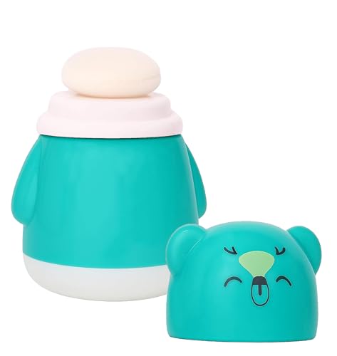 Image of Baby Pack of 3 Skin Care Powder Talcum Puff Case Cum Container Boxes Reusable Refillable for Toddlers Kids and Infants for Baby Body And Face Grooming BPA Free (PATTERN 108)