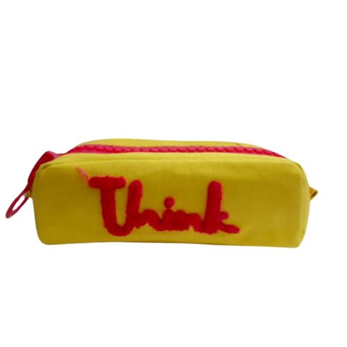 Estojo Escolar Juvenil Think Ziper Grande Amarelo Winth