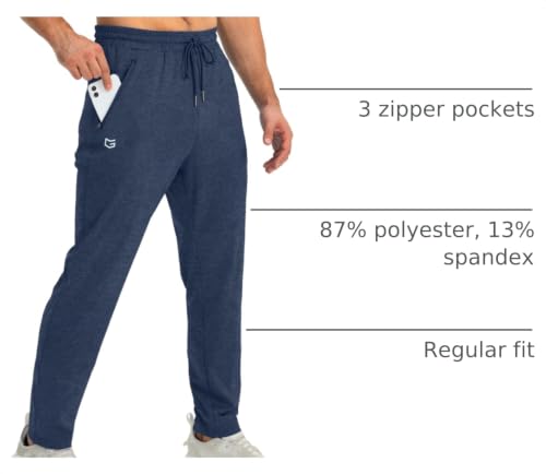 Image of G Gradual Men's Sweatpants with Zipper Pockets Tapered Joggers for Men Athletic Pants for Workout, Jogging, Running