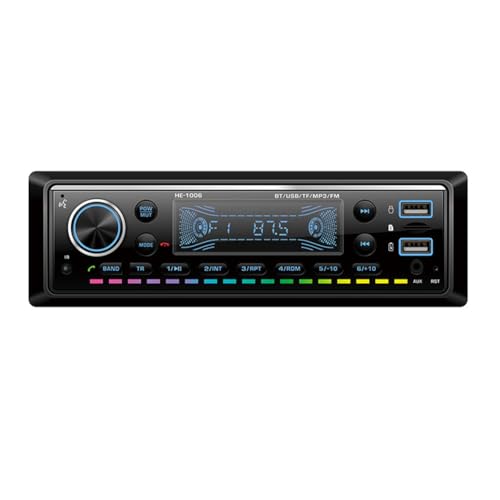 Autoradio Bluetooth FM avec charge USB et lumière colorée unique