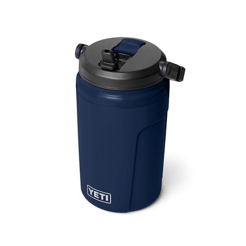 Image of YETI Silo 40 oz Insulated Magslider Straw Cap Water Jug - Leakproof, Lightweight Sports Bottle with Fence Hook Handle - Keeps Drinks Ice-Cold - Ideal for Gym, Sports & Tournaments, Navy