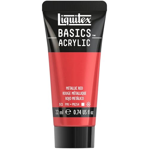 Liquitex Acrílico Basics - Tubo de Pintura Acrílica, Rojo Metálico, 22 ml
