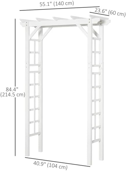Outdoor Garden Arbor Metal Trellis Archway Arch Decoration Garden Arch for Climbing Plants, Vines, Flowers, L56.3'' x W16.93'' x H94.5''