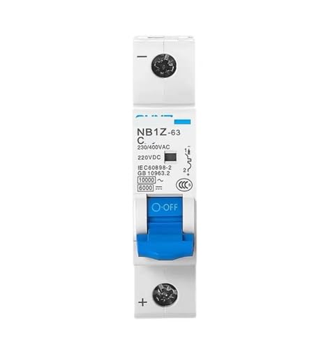 IYNWBJTS 1Z-63 1P AC DC220V disyuntor pequeño disyuntor Interruptor de Aire Solar fotovoltaico(6A)