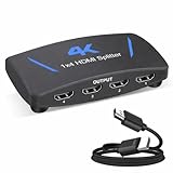 avedio links 4K HDMI Splitter 1 in 4 Out, 1x4 HDMI Splitter Duplicate/Mirror Screen, 4 Port HDMI Splitter Powered Support 4Kx2K@30Hz 3D for PS5, TV Box - Copy 1 Source to 4 Displays(Not Extend)