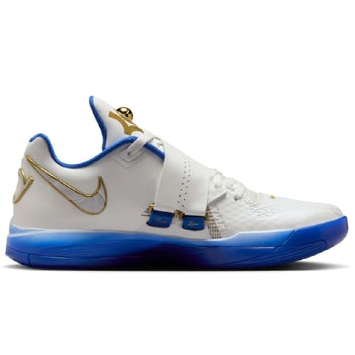 Nike Nike Men's Zoom KD 4 Alternate MVP Mens Running Shoes (Summit White/Hyper Royal/Metallic Gold) (IB3546-100, Blue/White/Yellow) Size 8