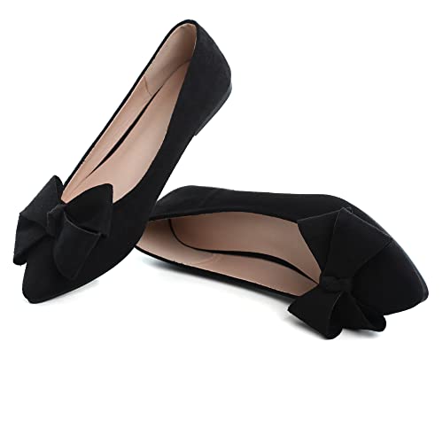 SAILING LU Bowknot Ballet Flats Womens Pointed Toe Black Size 8.5 by SAILING LU - Used condition - Image 2