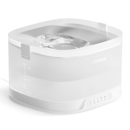 Cheerble Pumpless Cat Water Fountain, 4L/135oz D1 Automatic Pet Water Dispenser for Dogs MagDrive™ Technology Dual Mode Dispensing, No Cleaning Hassle, No Electrical Leakage, BPA-Free