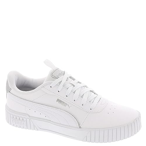 Image of PUMA Carina 20 Pop Up Metallics Womens Sneaker 105 BM US WhiteSilverSilver