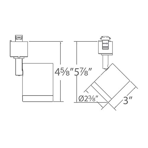 WAC Lighting, Charge LED 10W Line Voltage Track Head 3000K in Brushed Nickel for H Track