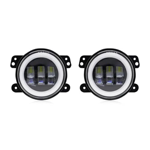 Faros Angel Eyes para coche con anillo halo blanco de 4 pulg