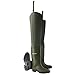 Price comparison product image DUNLOP Pricemastor Thigh Wader Wellington Boot - Unisex, Waterproof PVC Work Wellies for Agriculture and Fishing, Green/Black - EU45, UK10.5