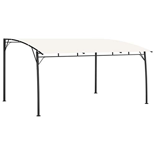 Festnight Pavillon Pergola Carport 4x3x2,55 m Gartenpavillon mit Festem Dach Überdachung Terrasse...