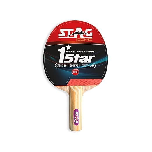 GoSpree Table Tennis (T.T) Racket | Premium ITTF Approved Rubber Intermediate/Advanced TT Racquets| Black/Red Grip Designed Comfortable Wooden Table Tennis Bat (1 Star) (B0CV9ZQBHR) Amazon Price History, Amazon Price Tracker