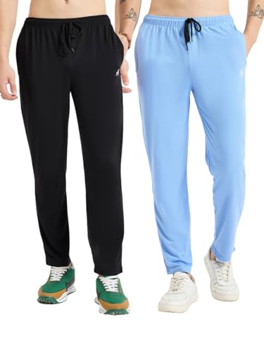 Image of Modeve Women's Solid Cotton Blend Track Pant for Summer Pack of 2