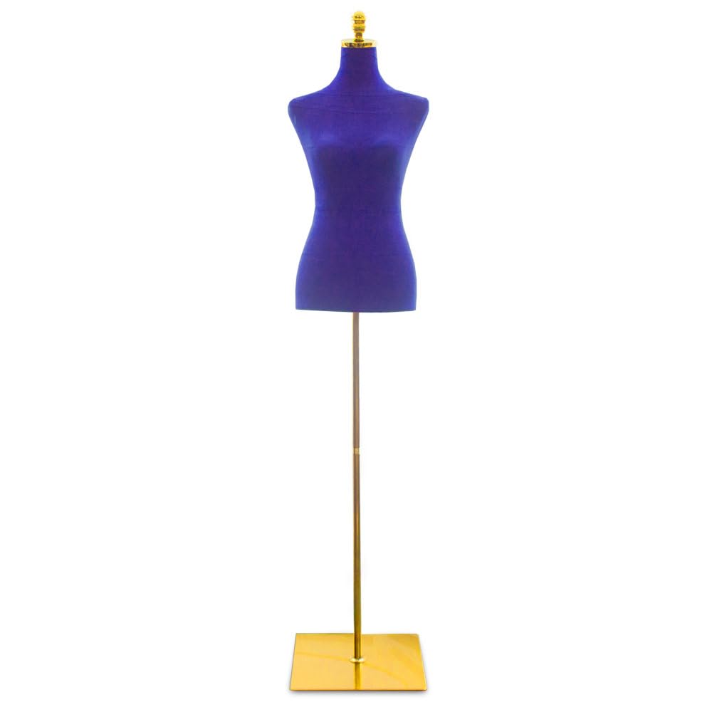 Bituxx Damenbüste Schneiderpuppe Schaufensterpuppe Torso Angezogen Mannequin Büste (Royal Blau)