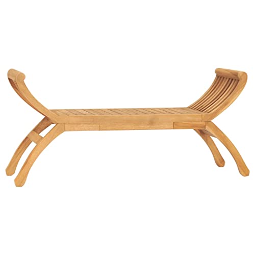 vidaXL Panchina da Giardino 126 cm in Legno Massello di Teak