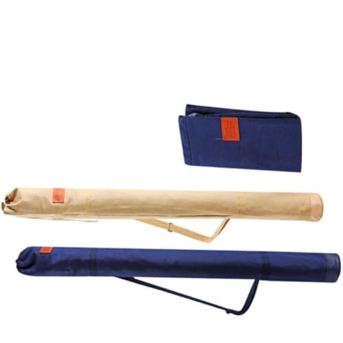 Helilyco Folding Fishing Rod Bag, for Large Capacity Canvas Tackle Storage with Elastic Closure Anglers, Portable Gear Holder 130cm Yellow