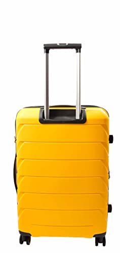 Valise rigide extensible HLG336 jaune : voyagez l'esprit tranquille et léger