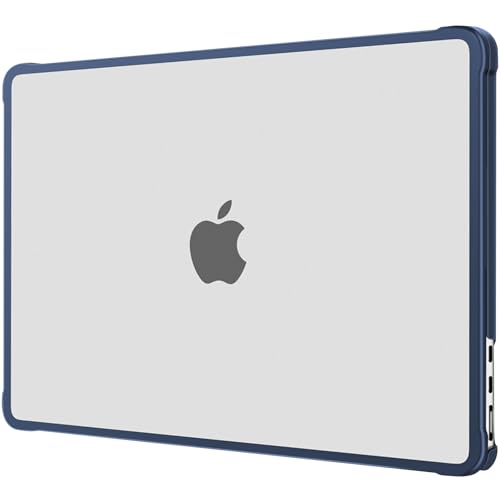 MOSISO Custodia Compatibile con MacBook Air 13 Cover M5 M4 M3 M2 2026 2025-2022 A3449 A3240 A3113 A2681,Rinforzato Anti-crepa Anti-impronte Case per MacBook Air 13,6'' display Liquid Retina,Mezzanotte