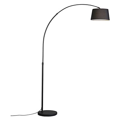 Qazqa Lampe à arc noire Cover