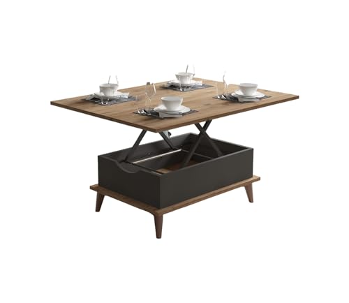 Sand-Lift Top Coffee Table Extendable Convertible Design Up to 6 Person 8 Sand-Lift Top Coffee Table Extendable Convertible Design Up to 6 Person - Image 8