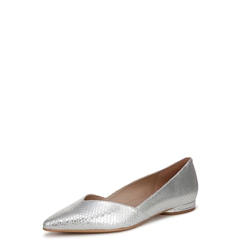 Naturalizer Womens Havana Ballet Flat Silver Snake Print Leather 10 M
