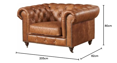 Unique Furniture Art - Classic Leatherette Chesterfield Sofa Set, Button Tufted, Classic Style, Tuffted Polished Sofa Set for Living Room, Bedroom (1 Seater)