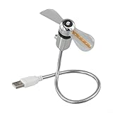 Direction réglable : le tuyau métallique flexible vous permet de régler la direction du ventilateur d'horloge LED selon vos besoins.