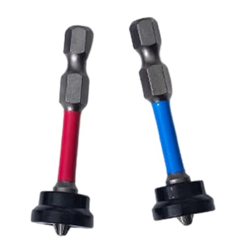 MoSundi Positioning Screwdriver Bits 50mm for Drywall and Plasterboard, for Magnetic Tip with Anti-Rust Plating, for Electric and Cordless Drills, 2 Pack
